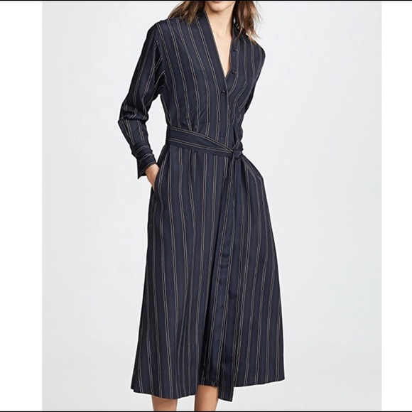 Vince Dresses & Skirts - NWT Vince | Pinstriped Midi Dress